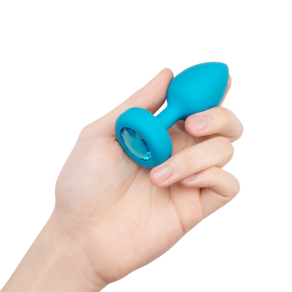 b-Vibe Vibrating Jewel Plug S/M - Анальная пробка с вибрацией
