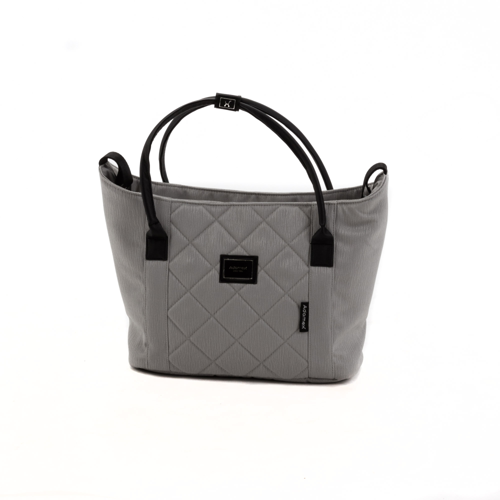 Детская универсальная коляска Adamex Delta Natura - DN-9 Moon (св. серый, ткань)