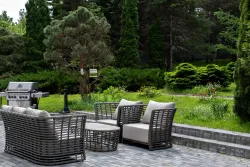 "Валенсия" лаунж-зона из искусственного ротанга, цвет серый