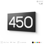 Номер на дверь 450, табличка на дверь для офиса, квартиры, кабинета, аудитории, склада, черная 120х70 мм, Айдентика Технолоджи