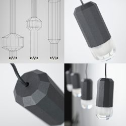 Подвесной светильник Via Wireflow polyhedral 2 Lineal Pendant Light