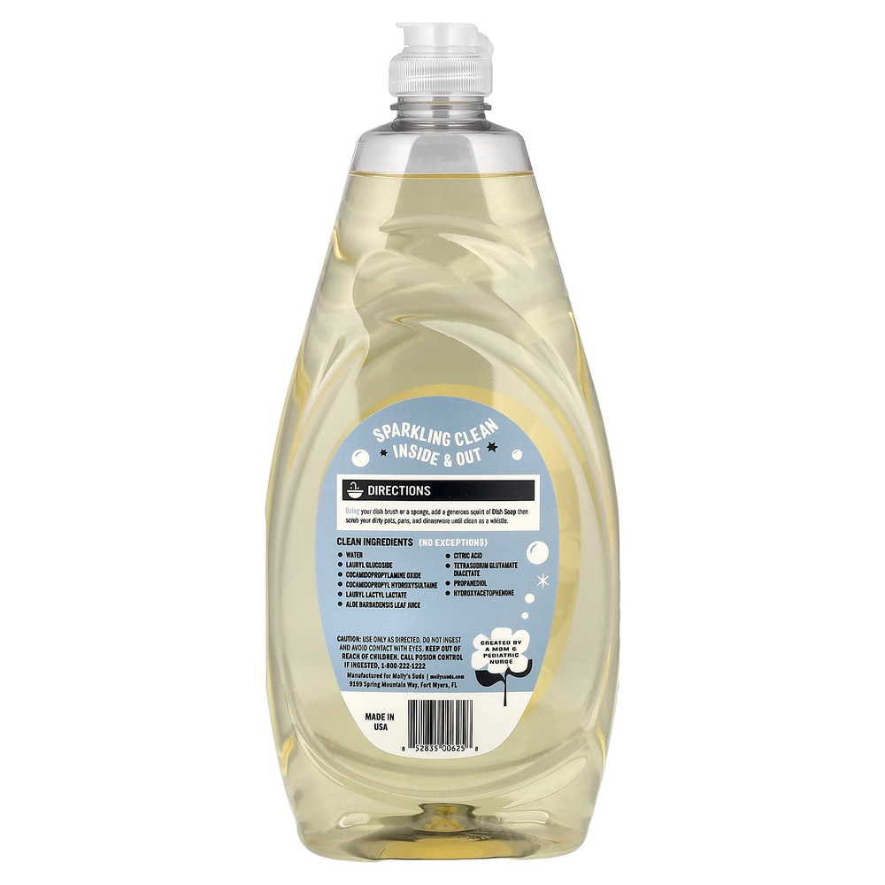 Molly's Suds, средство для мытья посуды, без запаха, 24 жидк. унции
