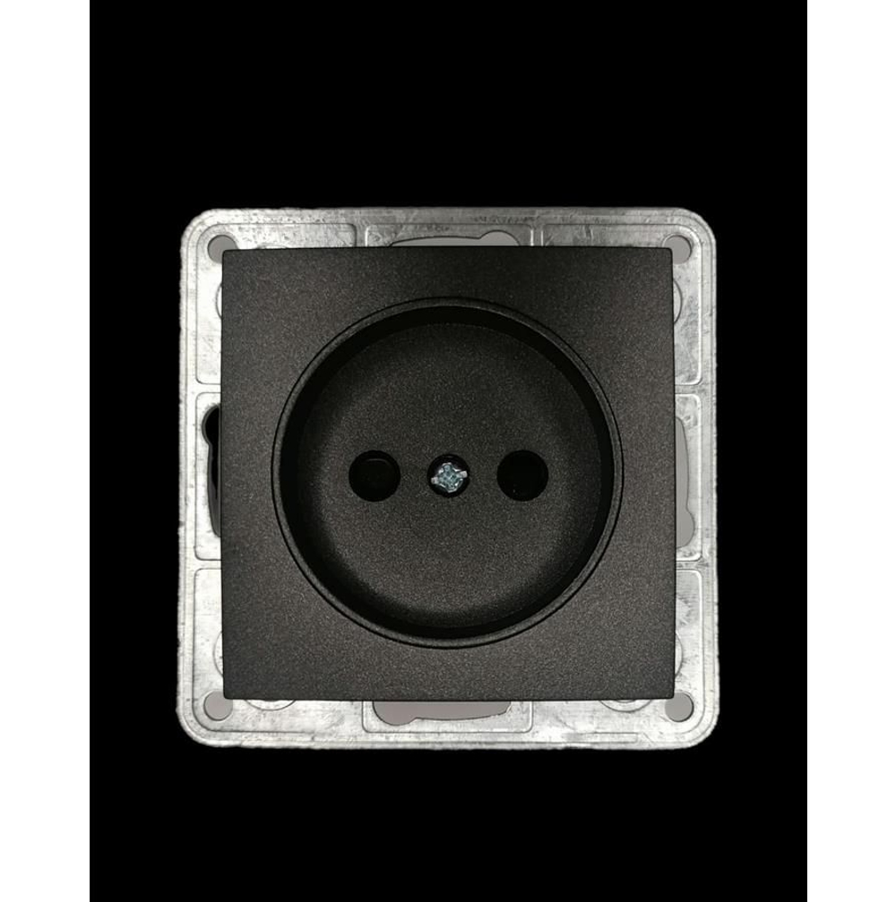 Розетка 1-я без з/к со шторками Profitec Tesla графит