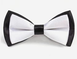 Бабочка галстук для мальчика черная белая черно-белая в садик школьная на утренник праздничная на праздник классика