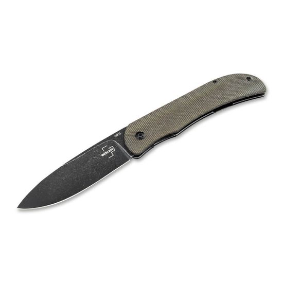 Складной нож Boker 01BO359 Exskelibur I Framelock микарта c клинком из стали D2, рукоять Stainless Steel / микарта