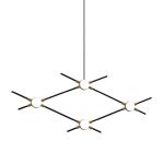 Люстра Molecular 4 black/gold