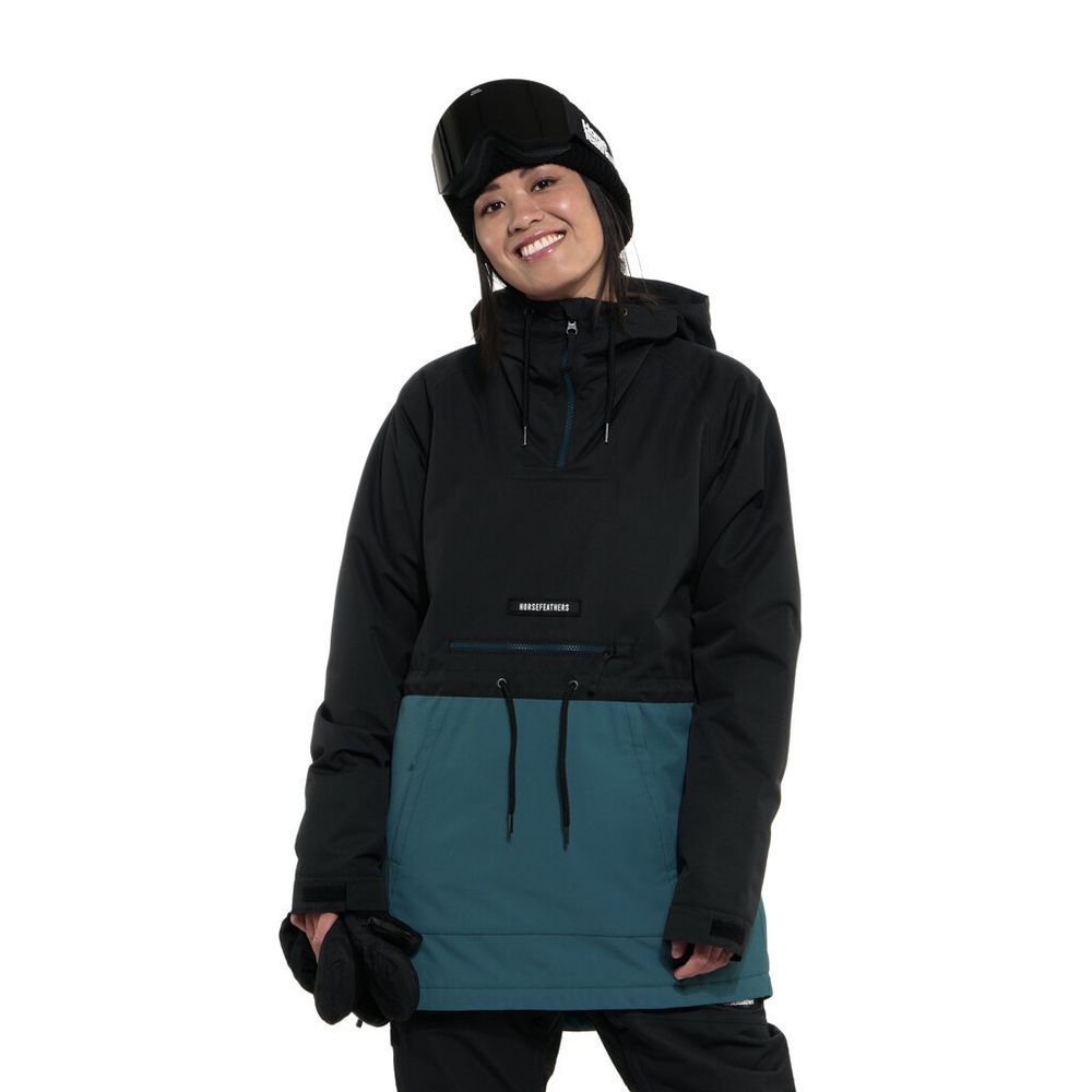 Анорак женский сноубордический Horsefeathers DERIN II JACKET (black/hydro)