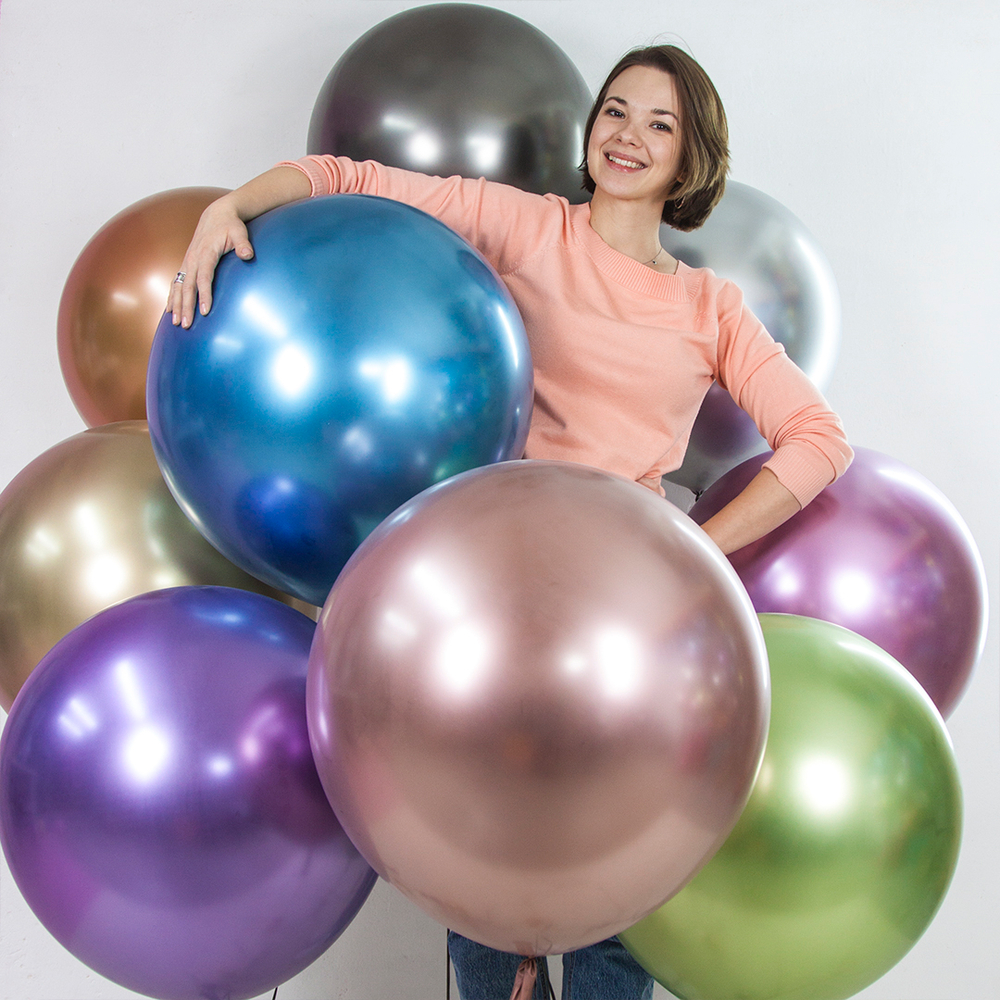 Шар Большой Розовое золото хром