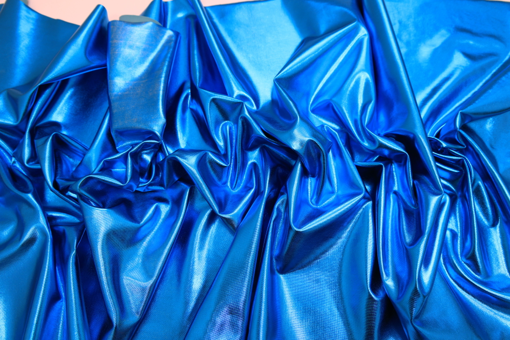 Трикотаж голография голубой