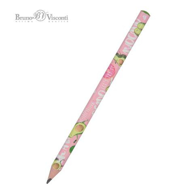 Карандаш ч/г 3,5мм "HappyGraphix Jumbo. Авокадо. Модница" 4В (Альт)