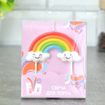 Свечи для торта "Радуга" 8*11см парафин
