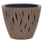 Кашпо для цветов пластиковое 4,5л d-21,5 см «Вдохновение» Мокачино