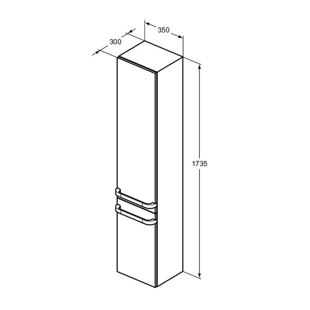 Узкий пенал 35 см Ideal Standard TONIC II R4315FE