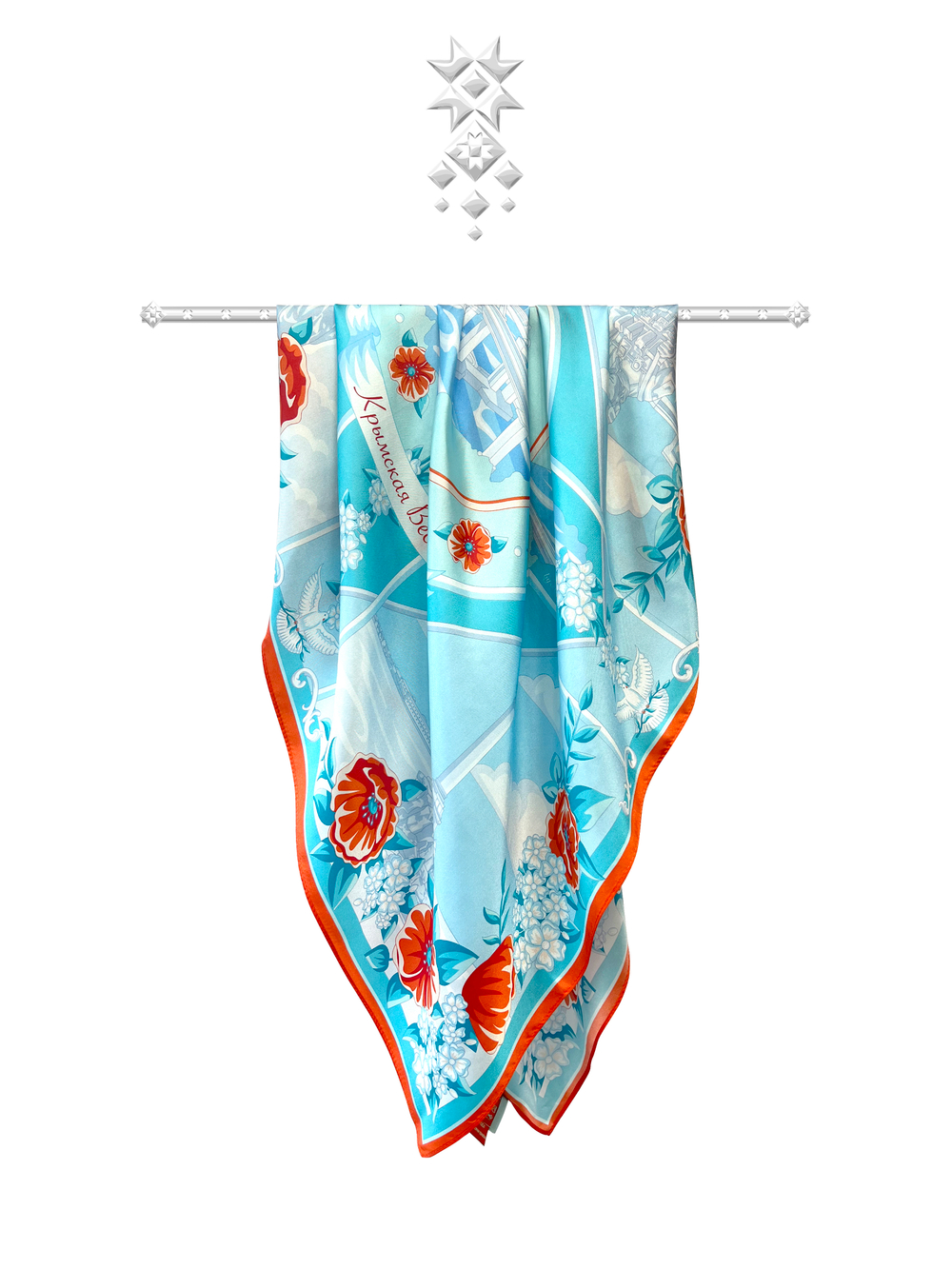 Платок «Крымская весна» 100% шёлк