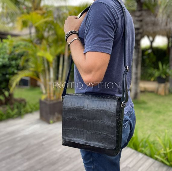 Мужкая сумка из кожи крокодила BG-382