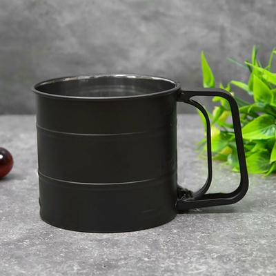 Сито-кружка для муки "Fornata", цвет черный, 10,5*9,5см