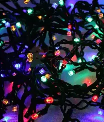 Светодиодная бахрома Sealed 3,2*0,9 м., 220V., 232 разноцветных LED ламп, черный каучук, Beauty Led (LL232-1-2M)