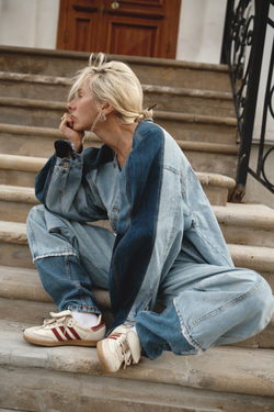 Upcycling куртка с волнами