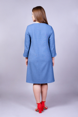 Платье женское 1635А, джинс #48Д051635А