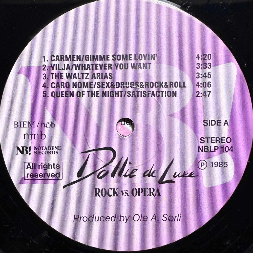 Dollie de Luxe - Rock Vs. Opera (Европа 1985г.)