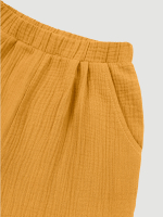 Шорты удлиненные Mjölk Горчичный желтый, из муслина