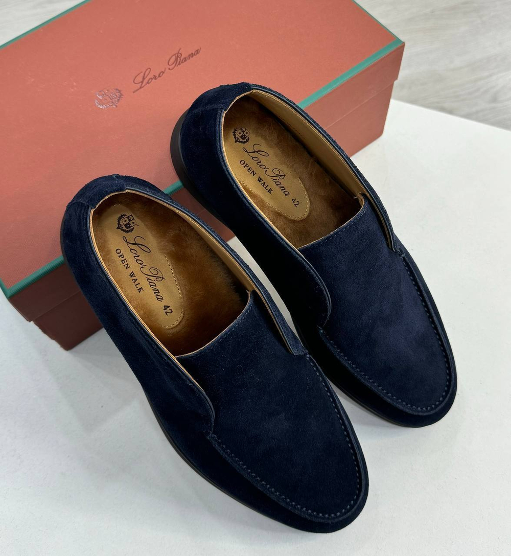 Лоферы Loro Piana с меховой стелькой