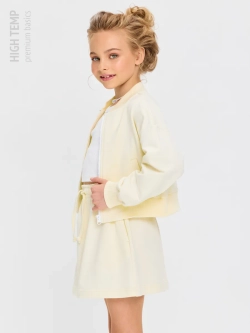 Мини юбка из футера с карманами