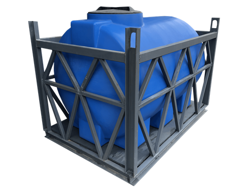 Емкость Г1000 в обрешетке Хромов 1000 л. горизонтальный (1600x1100x1250см;синий) - арт.560969