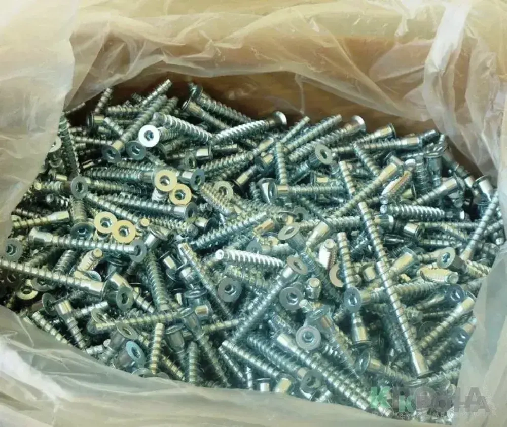 Винт конфирмат 7х50 под шестигранник, 100 шт.