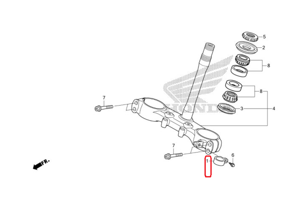 45468-KZZ-J80. GUIDE, FR. BRAKE HOSE. Honda CRF250L-300L-Rally