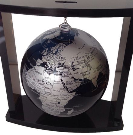 Подвесной с политической картой MOVA GLOBE глубокий синий-серебро (12см)