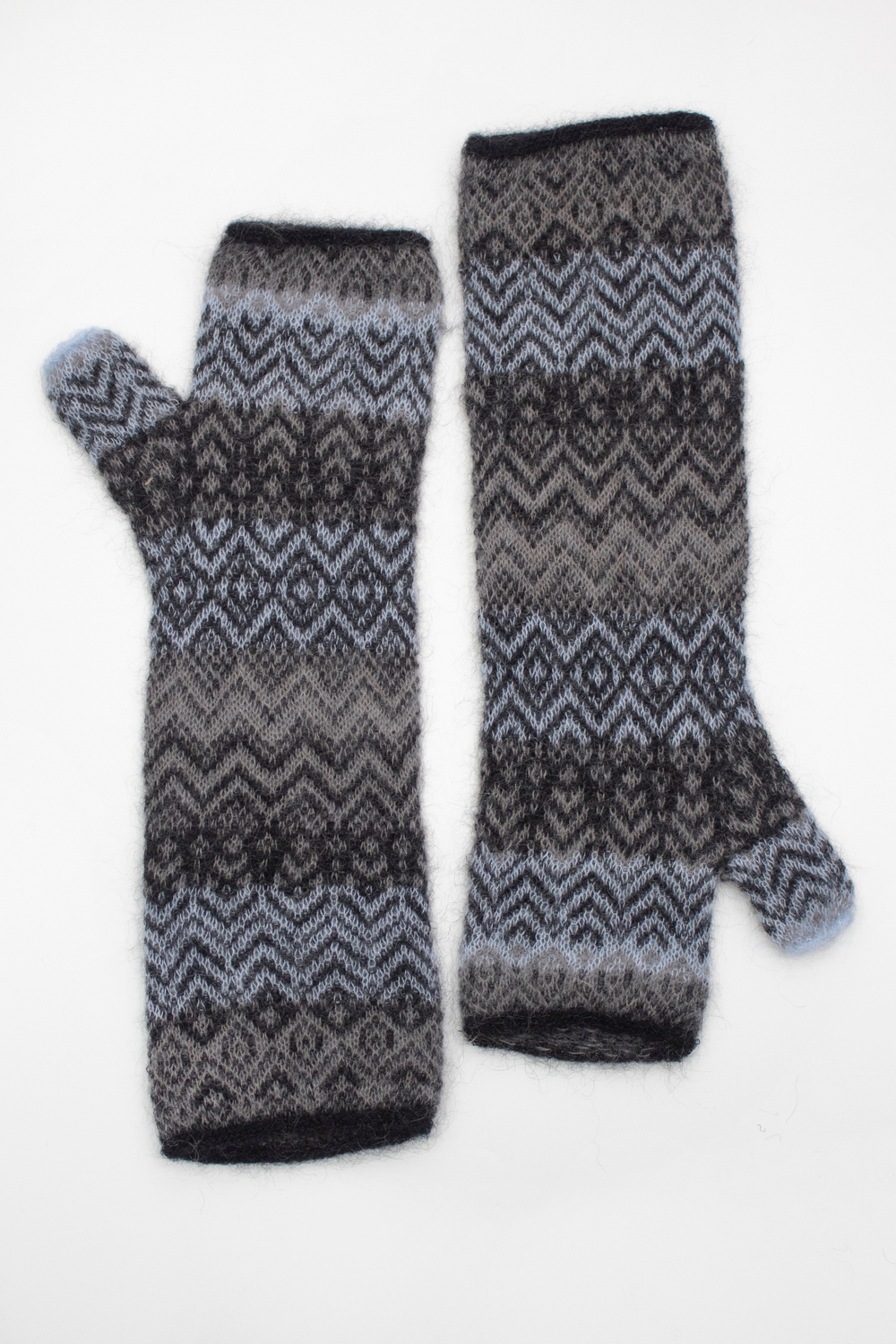 Митенки М204-04/03/07 голубой/серый/черный