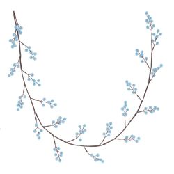 GAEM Изделие декоративное "Гирлянда рождественская", L167 W7 H7 см