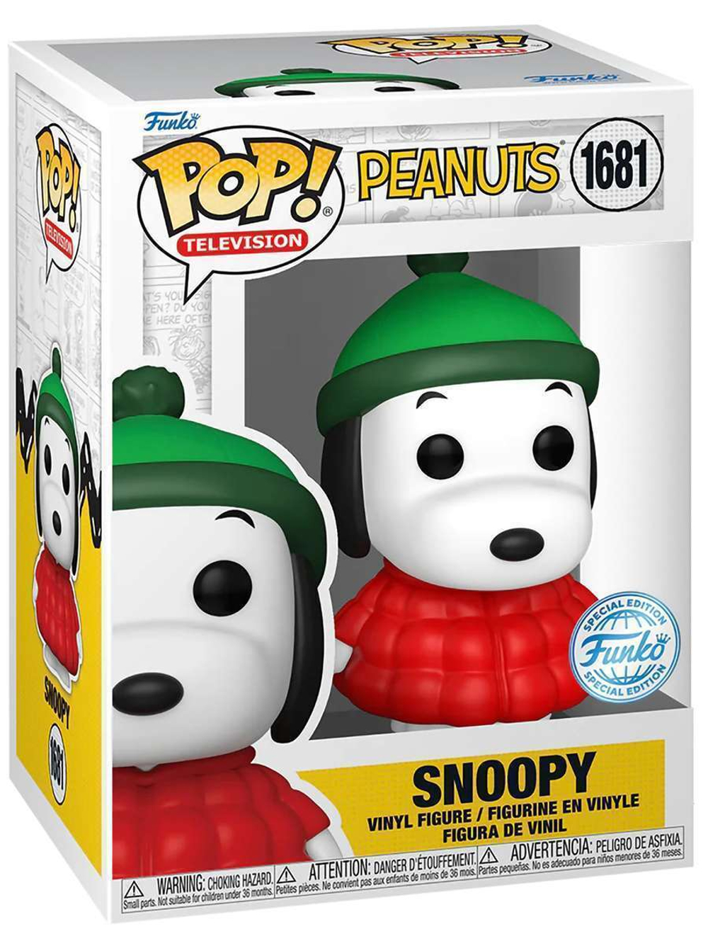 Фигурка Funko POP! TV Peanuts S7 Snoopy in Coat w/Chase SS (1681) 84932