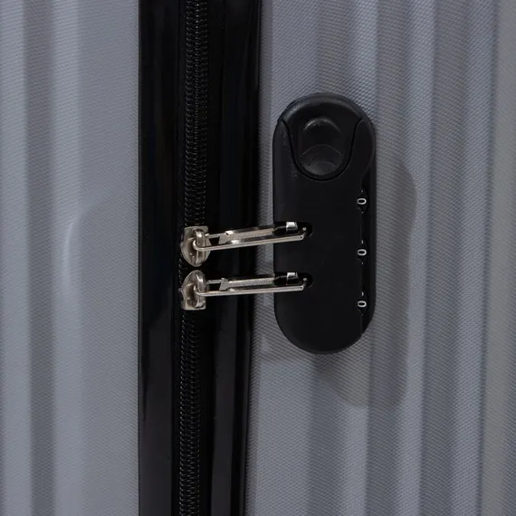 Чемодан маленький 20&quot;, кодовый замок, цвет серебряный
