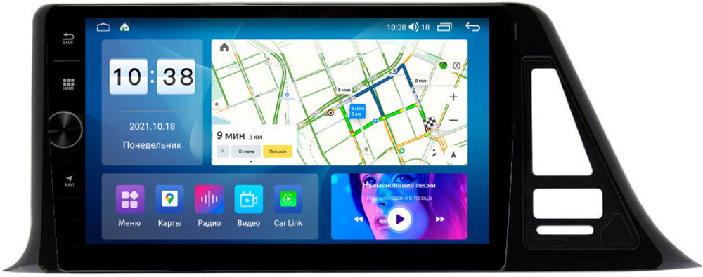 Магнитола для Toyota C-HR 2018-2022 (левый руль, взамен 230х130мм) - Parafar PF023LUX1LHDAV на Android 12, ТОП процессор, 3Гб+32Гб, CarPlay, 4G SIM-слот