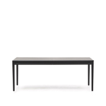 Раздвижной стол Lenon черный из шпона и массива дуба 200(280)x90