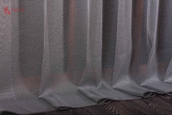 XL-Плотный тюль-сетка Грик (Графит)