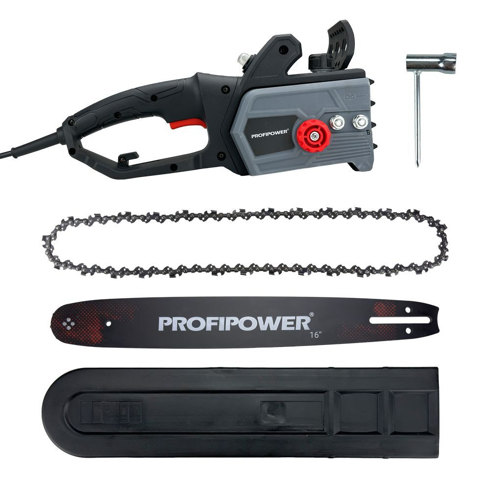 Сетевая пила цепная PROFIPOWER EC-2200, 16", 2200 Вт, с механической подачей масла