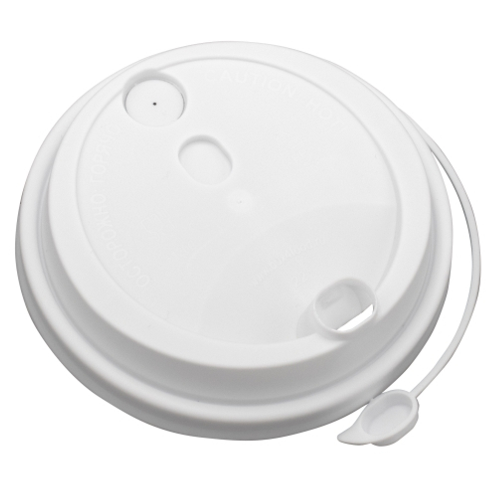 Крышки для стаканов D=90мм TL90 Закрыв. носик белые (50/1000шт)