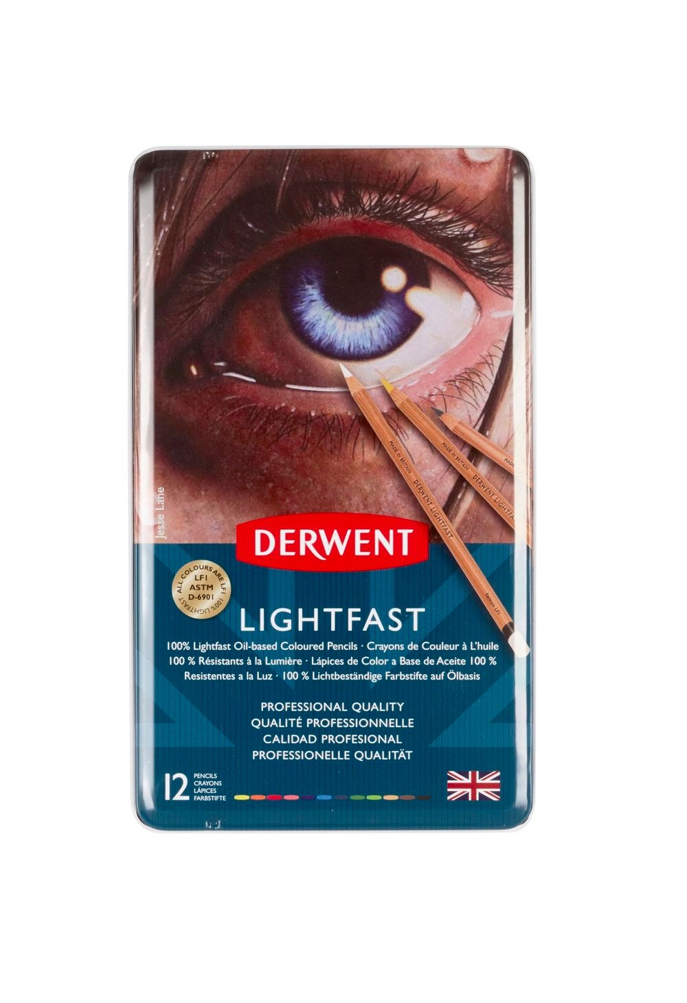 Набор цветных карандашей "Lightfast" 12цв в метал.упак