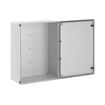 Цельный навесной шкаф из фибергласа без МП со сплошной дверью 800х600х300 (ВхШхГ) мм
