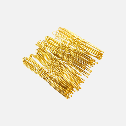 Шпильки волнистые золотые IPARIKMAHER 60 мм 50 шт