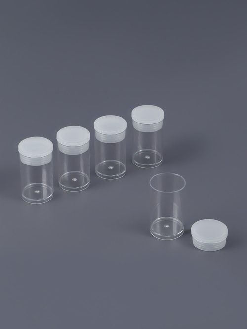 Набор д/хран мелочей 5шт баночки d2*3,5см 7мл прозрач пакет накл АУ 2293707