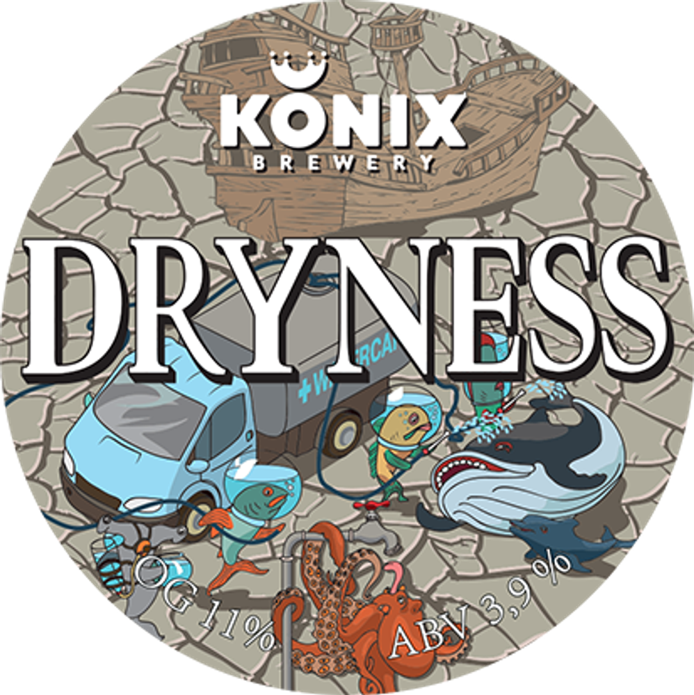 Пиво Коникс Драйнесс / Konix Brewery Dryness 20л - кег