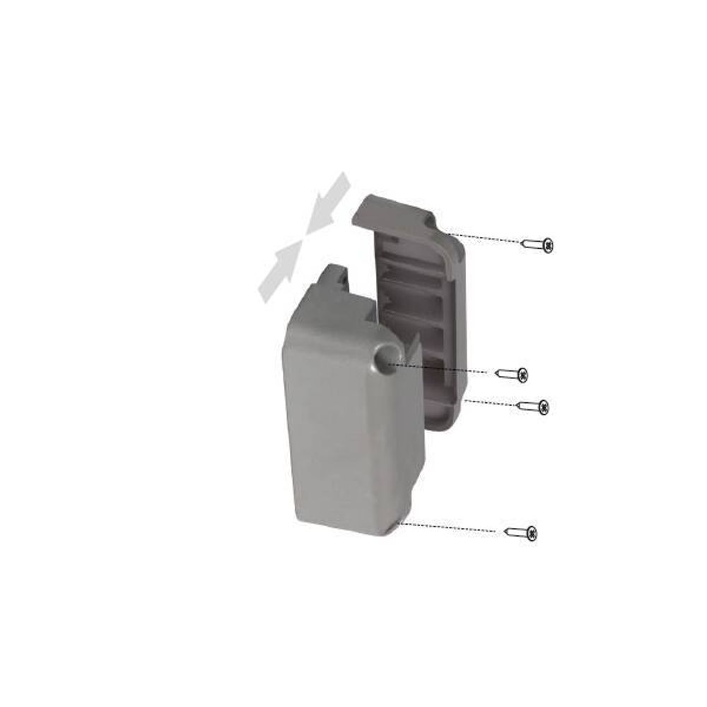 Держатели для бокового крепления ведра арт.226, пластик серый кварц, комплект 2 штуки