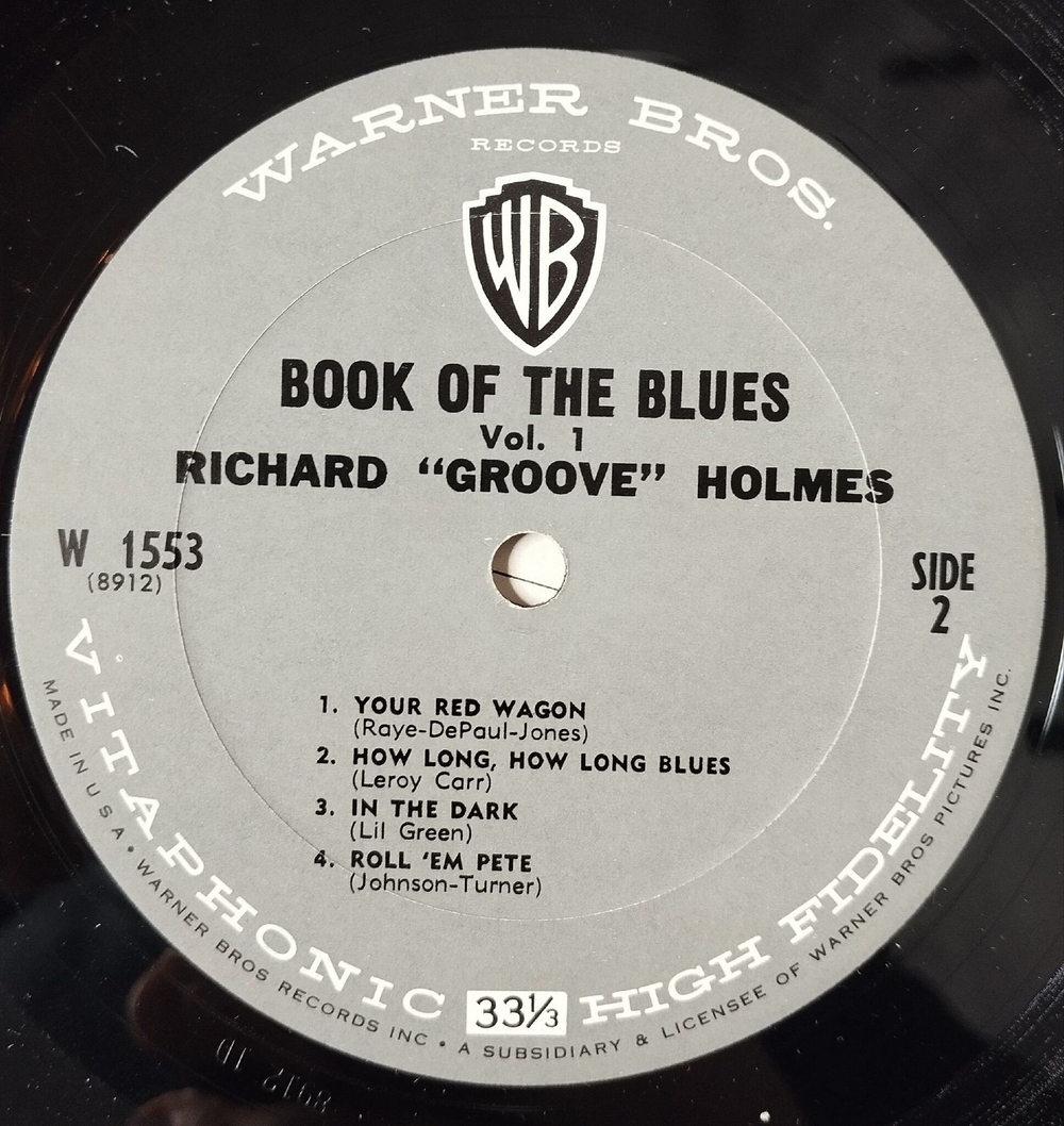 Винтажная виниловая пластинка LP Richard Groove Holmes Book Of The Blues Vol. 1 (USA 1964)