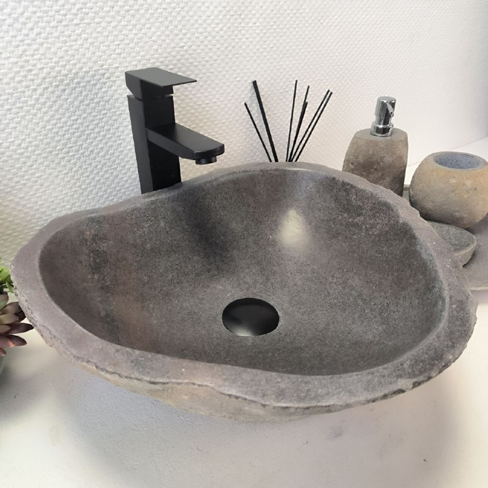 Раковина из речного камня RS63590 (44*41*15) 0122