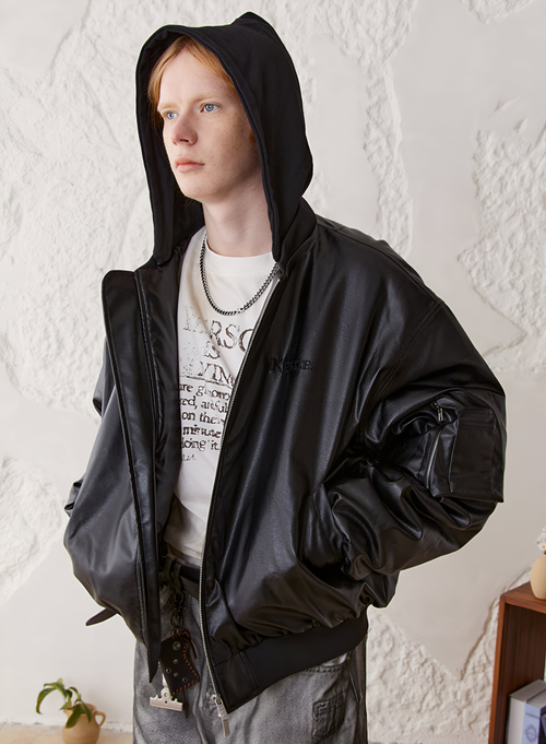 Puffy varsity jacket top