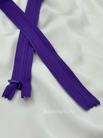Молния потайная неразъемная темно-фиолетовая